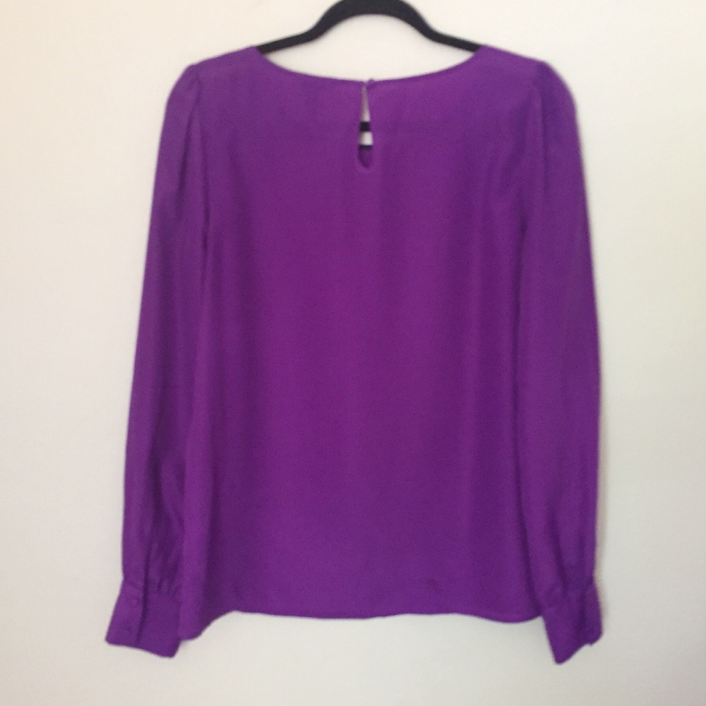 J Crew purple long sleeve blouse Medium